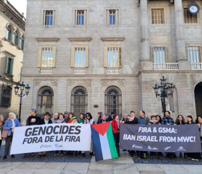 El Mobile Social Congress denúncia la complicitat de la Fira de Barcelona i del Mobile World Congress amb el genocidi a Palestina